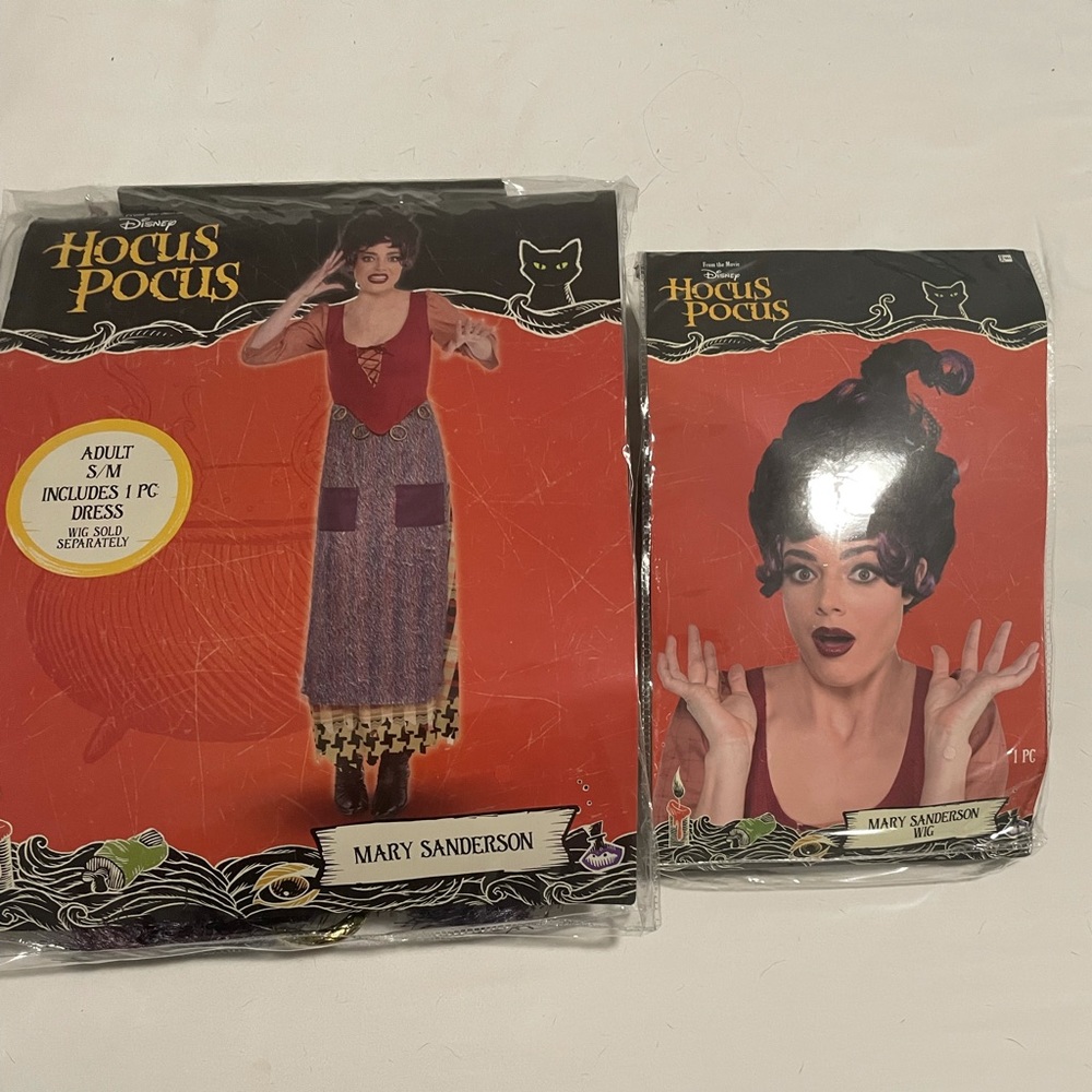 S/M Mary Sanderson Halloween costume with wig